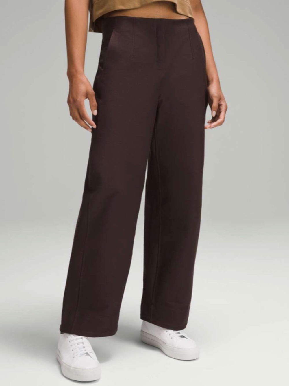 lululemon Utilitech Relaxed Mid-Rise Brown Trouser Size 10